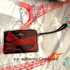 Authentic coach wristlet. 6.4” NWOT